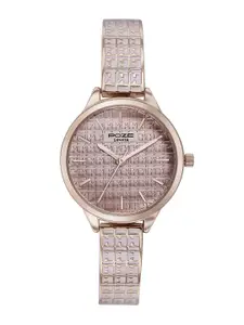 Sonata Women Poze Patterned Dial & Bracelet Style Straps Analogue Watch SP80085WM01W