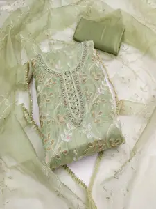 ASISA Floral Embroidered Beads and Stones Unstitched Dress Material