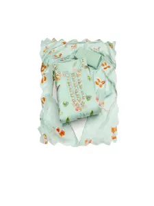 ASISA Floral Embroidered Beads and Stones Organza Unstitched Dress Material