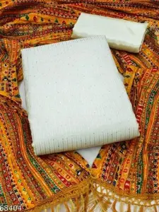 JULEE Embroidered Unstitched Dress Material