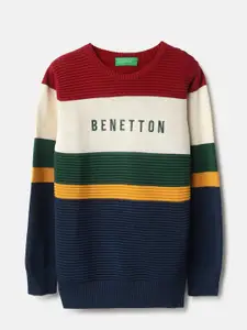 United Colors of Benetton Boys Colourblocked Pure Cotton Pullover