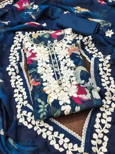 Maroosh Floral Embroidered Unstitched Dress Material