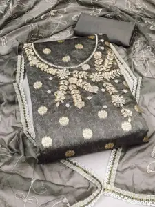 ASISA Ethnic Motifs Embroidered Beads and Stones Unstitched Dress Material