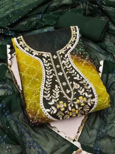 ASISA Floral Embroidered Beads and Stones Organza Unstitched Dress Material