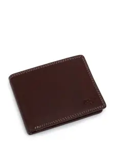 Zoom Shoes Men Textured Leather Two Fold Wallet