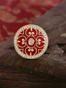 Voylla Gold-Plated Pashmina Ziya Stone-Studded Finger Ring