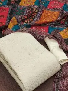 APNISHA Embellished Unstitched Dress Material