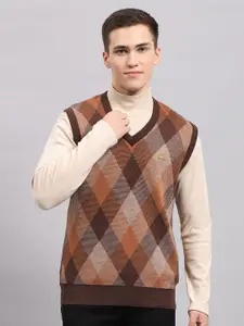 Monte Carlo Men Checked Woollen Pullover