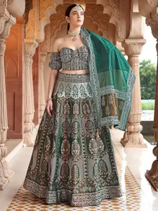 PURVAJA Ready to Wear Lehenga & Unstitched Blouse With Dupatta
