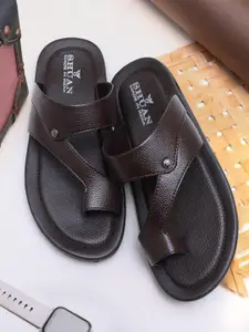 SHUAN Men Textured Comfort Sandal