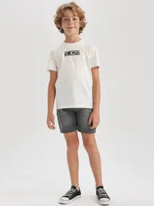 DeFacto Boys Mid-Rise Regular Fit Denim Shorts