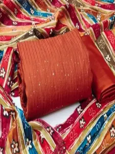 APNISHA Ethnic Motifs Embellished Sequinned Unstitched Dress Material