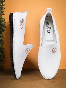 SHUAN Men Round Toe Lightweight Flatforms