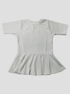 BAESD Ruffled Girls Round Neck Regular Short Sleeves Fit & Flare Mini Dress