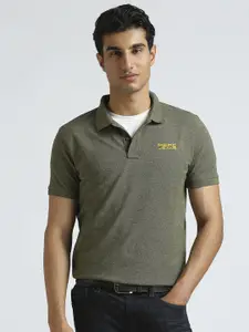 Pepe Jeans Men Solid Polo Collar Cotton T-shirt