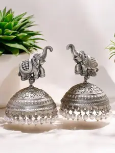 Sangria Artificial Stones and Beads Jhumka