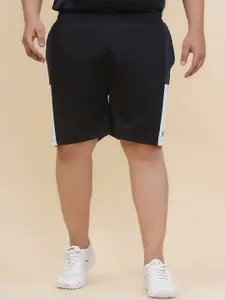 John Pride Plus Size Men Colourblocked Training or Gym Sports Shorts