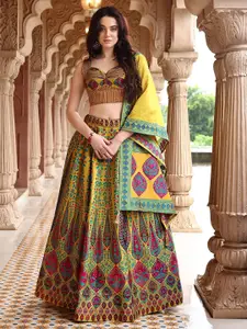 PURVAJA Ready to Wear Lehenga & Unstitched Blouse With Dupatta