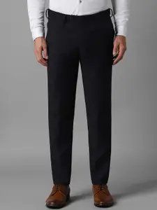 Louis Philippe Men Slim Fit Tapered Fit Solid Flat Front Formal Trousers