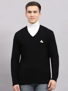 Monte Carlo Men Self Design Woollen Pullover