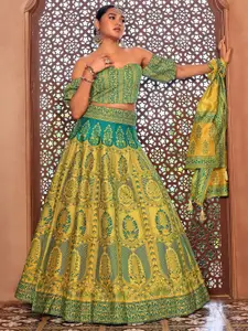 PURVAJA Ready to Wear Lehenga & Unstitched Blouse With Dupatta
