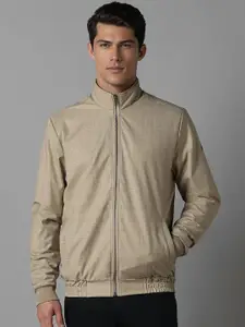 Louis Philippe Sport Men Checked Open Front Jacket