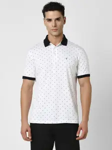 Van Heusen Sport Men Geometric Printed Polo Collar Cotton T-shirt