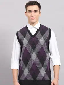 Monte Carlo Men Striped Woollen Sweater Vest