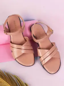 DressBerry Women Open Toe Flats With Buckles