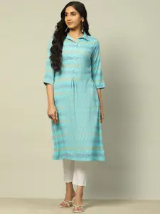 Rangriti Chevron Printed Straight Kurta