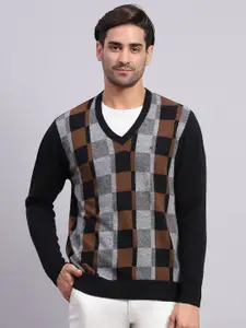 Monte Carlo Men Checked Woollen Pullover
