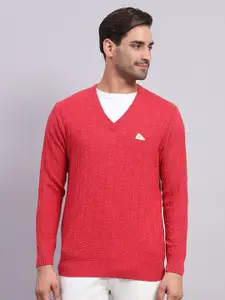 Monte Carlo Men Self Design Woollen Pullover