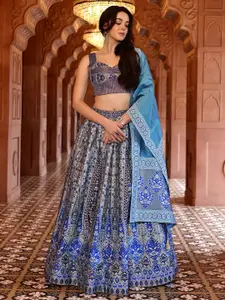 PURVAJA Ready to Wear Lehenga & Unstitched Blouse With Dupatta