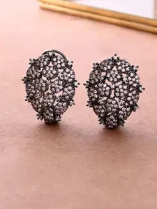 Voylla Contemporary Cubic Zirconia Studs Earrings
