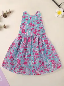 FASHION DREAM Kids-Girls Printed Fit & Flare Dress