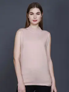 GODFREY Women Ribbed Woollen Sweater Vest