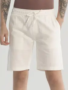 Snitch Men Mid Rise Pure Cotton Shorts