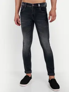 MEGHZ Men Narrow Mid-Rise Skinny Fit Light Fade Stretchable Jeans