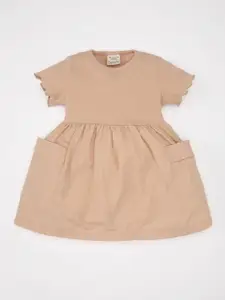 DeFacto Girls Round Neck Fit & Flare Dress