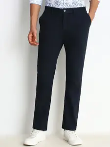 Allen Solly Regular Fit Solid Casual Mid-Rise Trousers