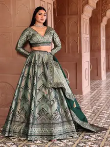 PURVAJA Ready to Wear Lehenga & Unstitched Blouse With Dupatta