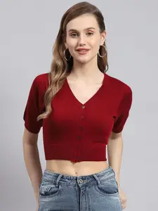 Monte Carlo Women Woollen Crop Pullover