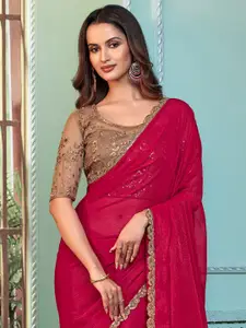 Anouk Embellished Embroidered Poly Georgette Saree