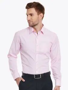 English Navy Men Slim Fit Opaque Formal Shirt