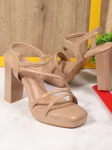 Retro Walk Block Sandals with Buckles