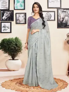 Satrani Ethnic Motifs Zari Pure Cotton Ready to Wear Saree