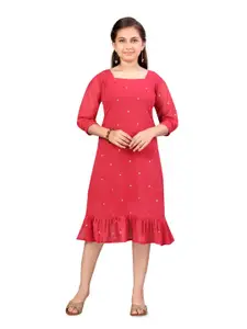 BAESD Girls Georgette A-Line Midi Dress