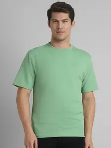 SIMON CARTER LONDON Men Solid Round Neck Cotton T-Shirt