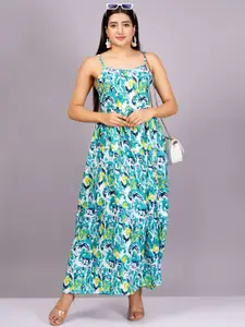 HIGHLIGHT FASHION EXPORT Floral Print Crepe Maxi Dress