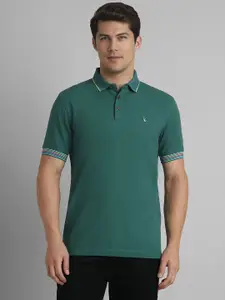 SIMON CARTER LONDON Men Solid Polo Collar Cotton Slim Fit T-Shirt